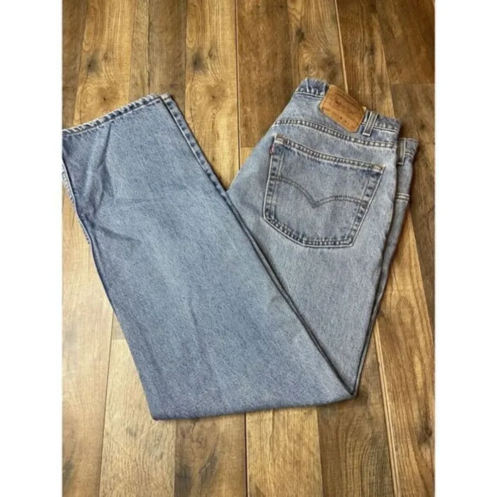 Vintage Levis 505 Mens Blue Jeans 38x32 Denim USA 1998 100% Cotton‎ Red Tab Y2k